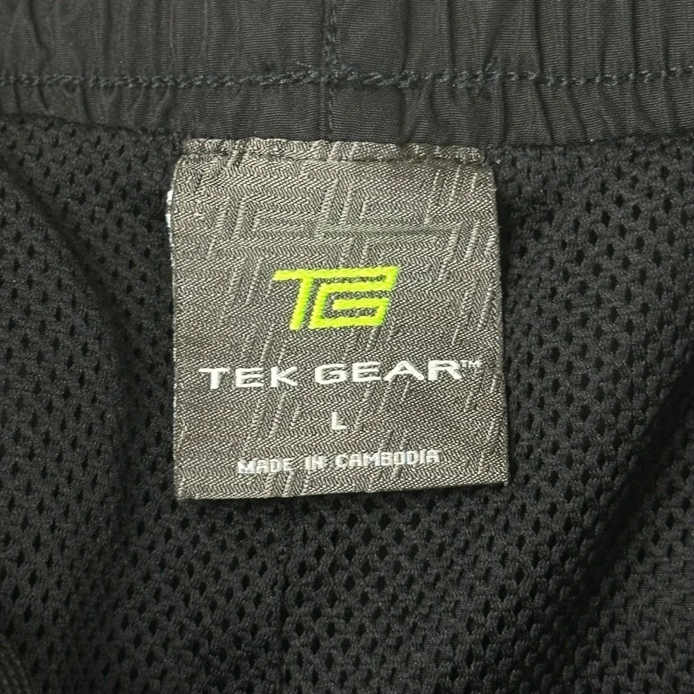 Tek‎ Gear Track Pants Mens Large Regular L Black Athletic Windbreaker